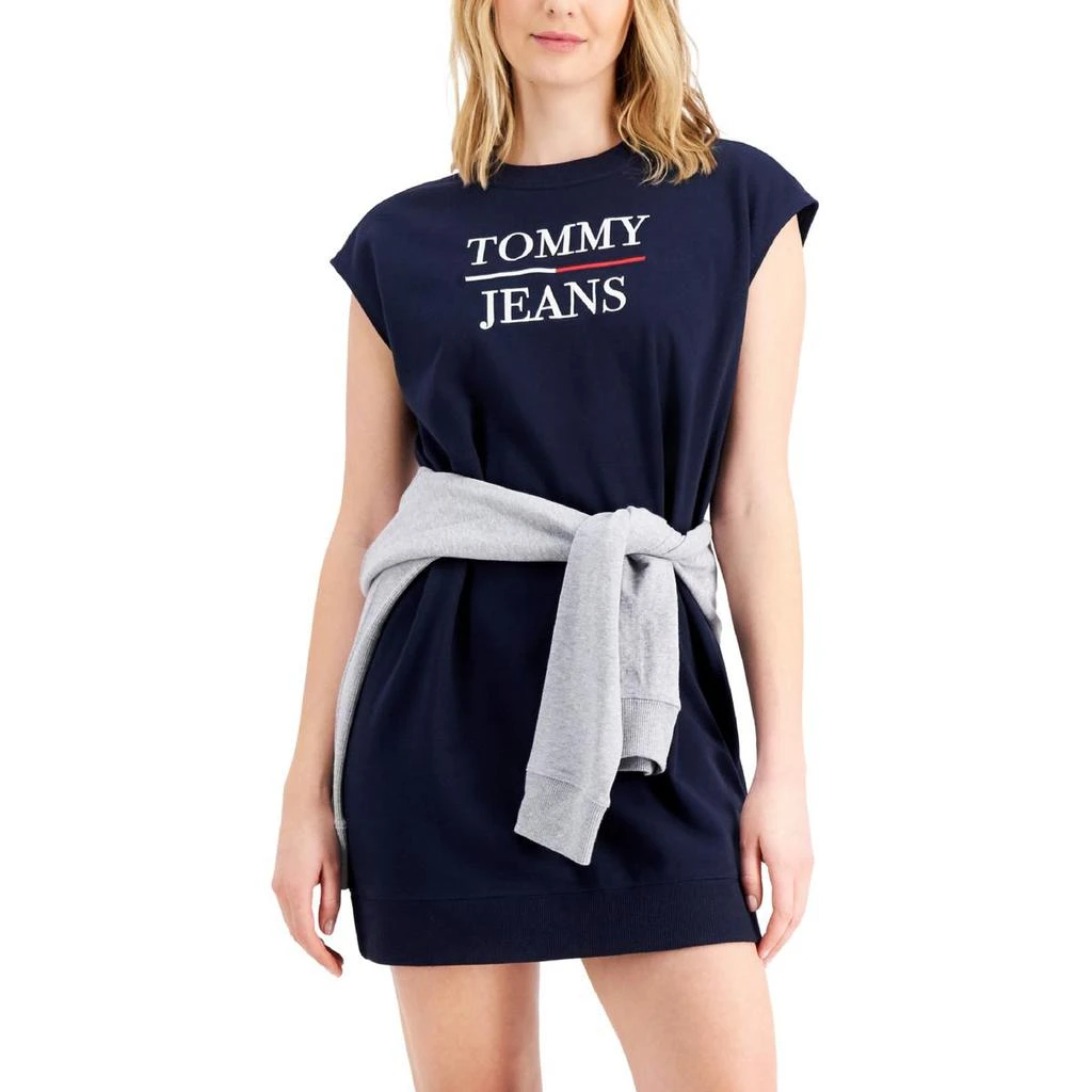 商品Tommy Jeans|Tommy Jeans Womens Logo Cap Sleeve Sweatshirt Dress,价格¥107,第2张图片详细描述