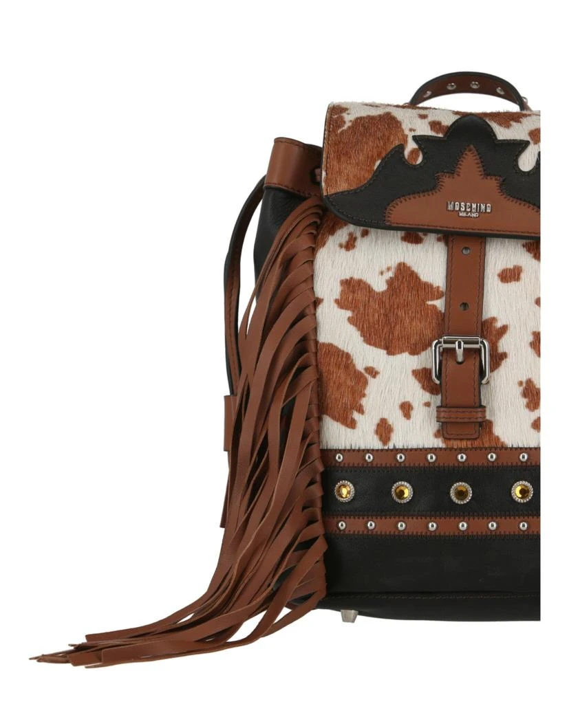 商品Moschino|Moschino Western Embellished Fringe Backpack,价格¥3004,第3张图片详细描述