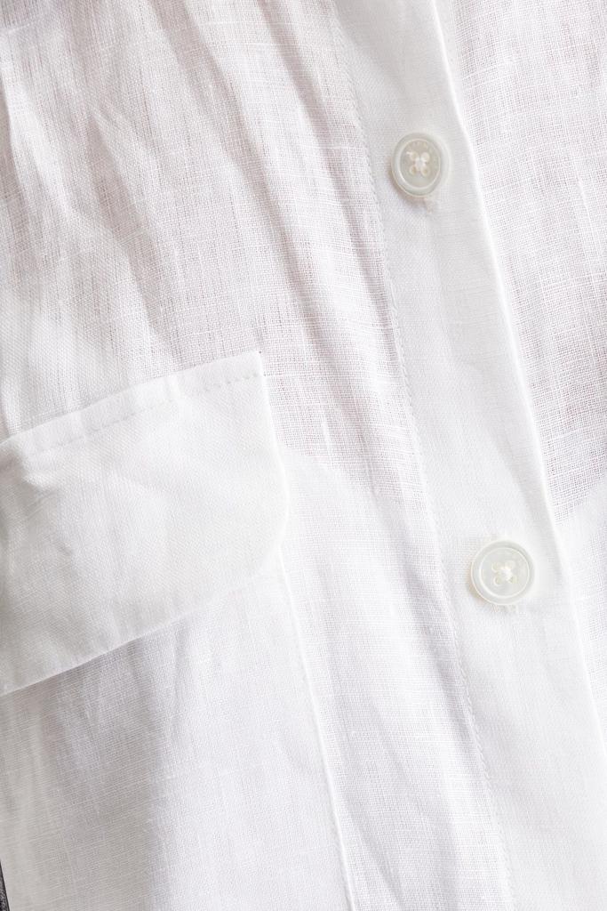 Oriel belted linen mini shirt dress商品第2张图片规格展示
