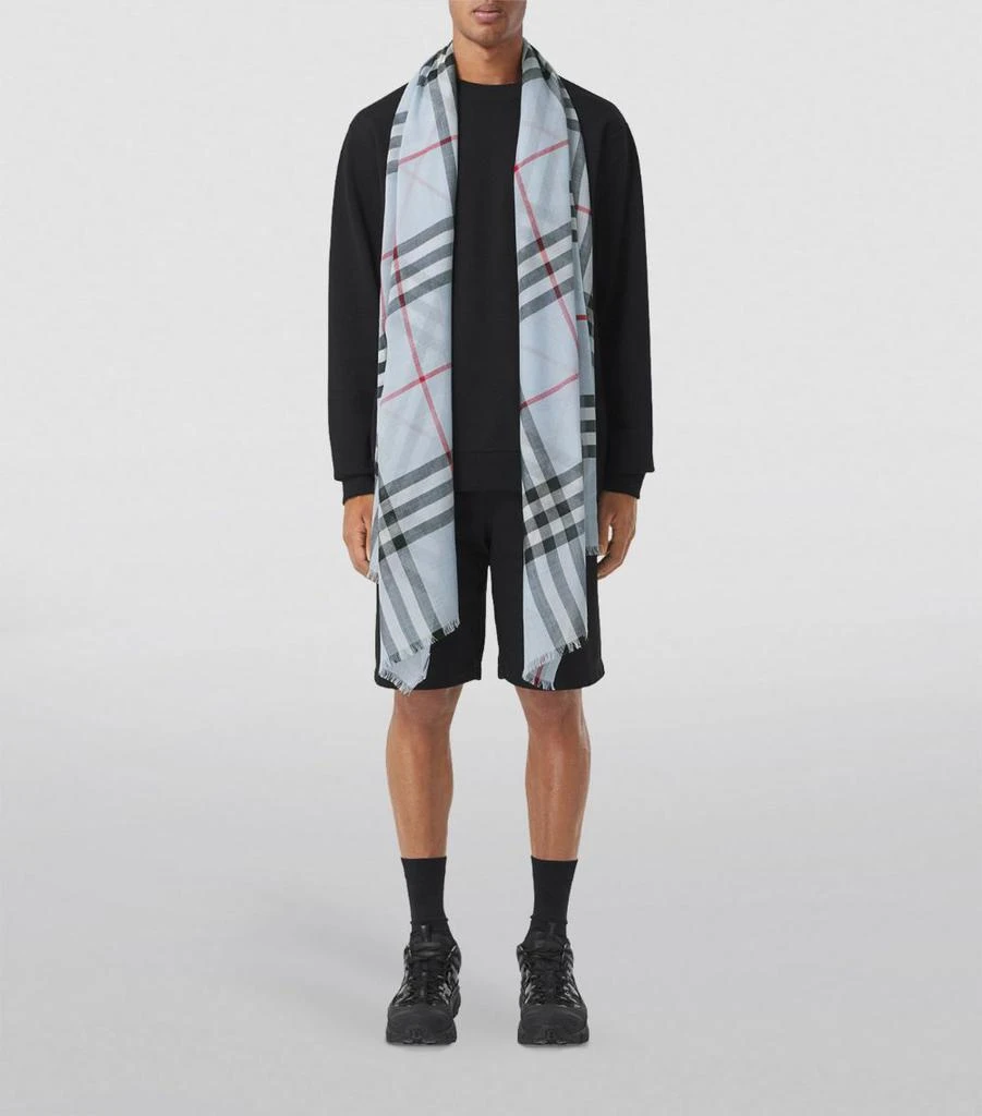 商品Burberry|Wool-Silk Check Scarf,价格¥3315,第2张图片详细描述