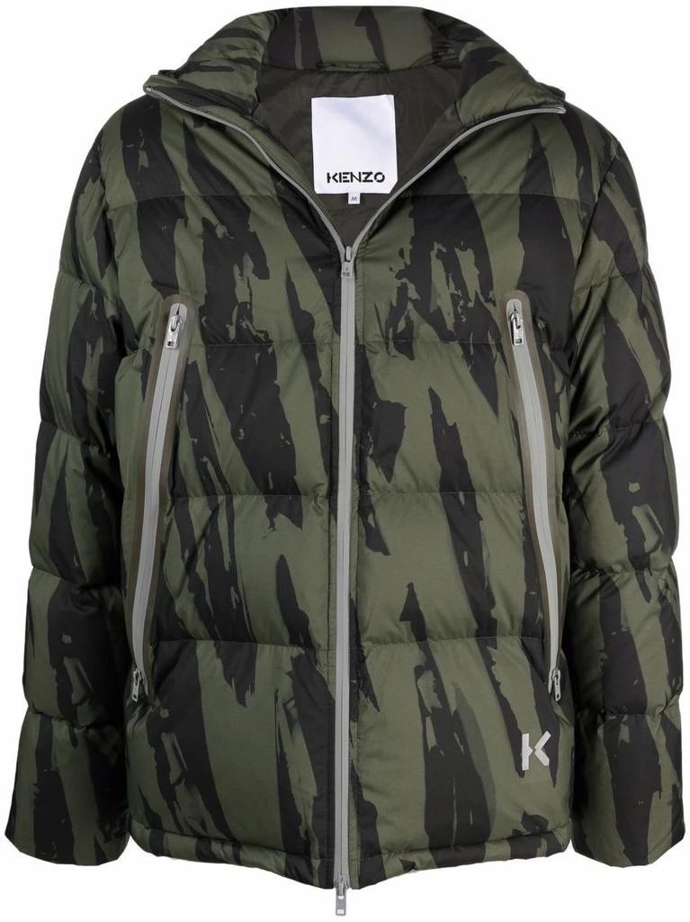 商品Kenzo|Kenzo Mens Green Polyamide Down Jacket,价格¥6433,第1张图片