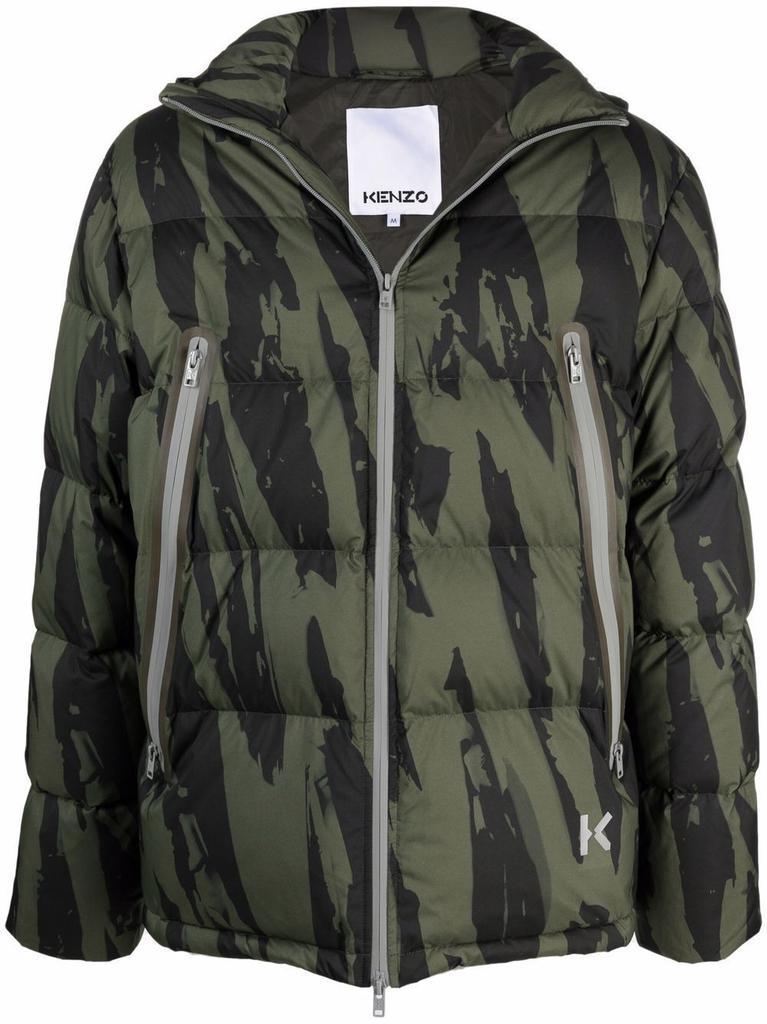 商品Kenzo|Kenzo Mens Green Polyamide Down Jacket,价格¥5474,第1张图片
