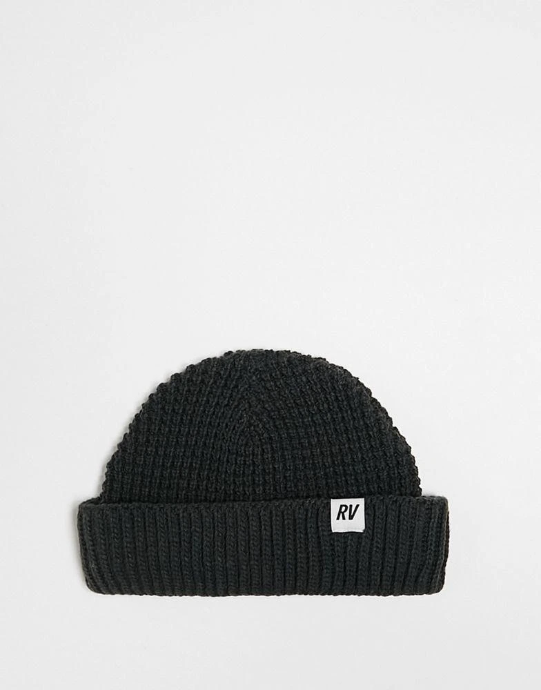 商品Reclaimed Vintage|Reclaimed Vintage unisex waffle beanie in charcoal co-ord,价格¥67,第1张图片