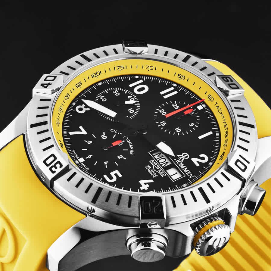 Revue Thommen Air speed Chronograph Black Dial Mens Watch 16071.6738商品第3张图片规格展示