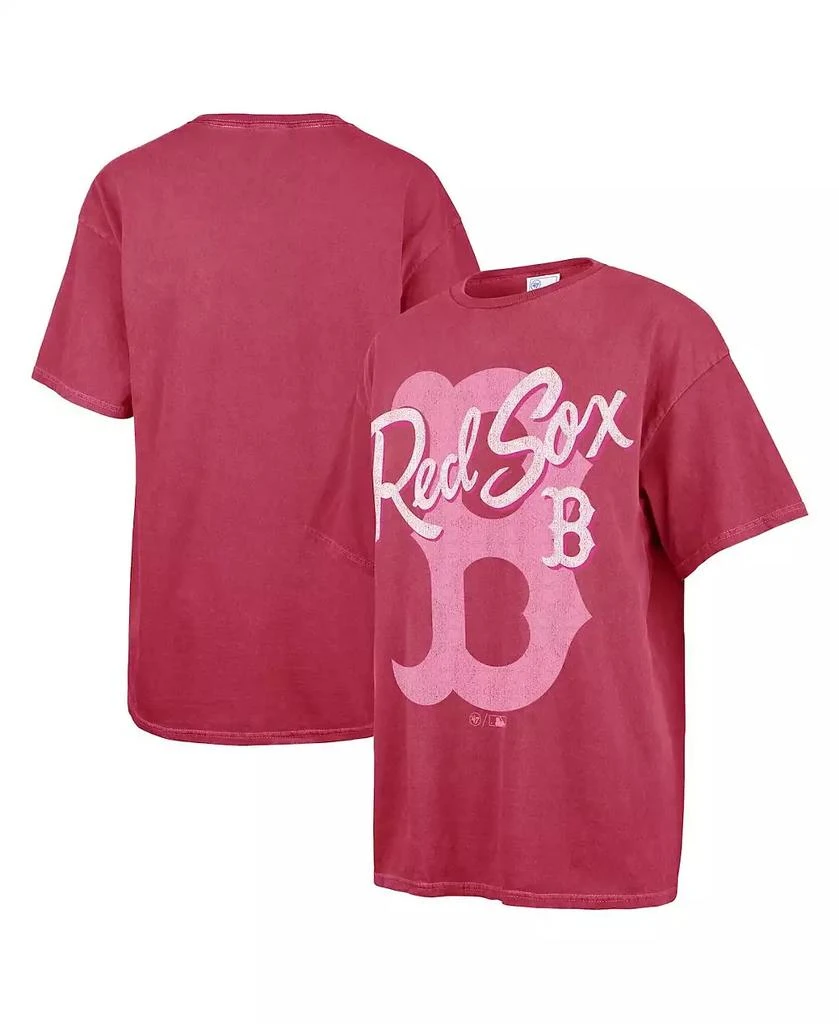 商品47 Brand|47 Brand Women's Pink Boston Red Sox Dopamine Tradition T-Shirt,价格¥337,第1张图片