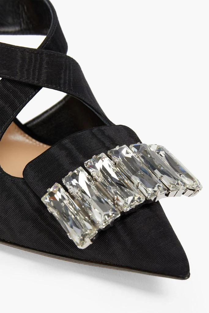 商品Sergio Rossi|Crystal-embellished moire mules,价格¥3886,第4张图片详细描述