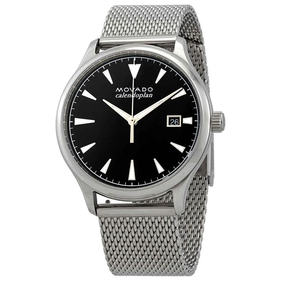 商品Movado|Movado Heritage Quartz Black Dial Mens Watch 3650087,价格¥1926,第1张图片