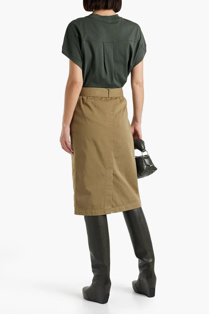 商品Dries Van Noten|Pleated cotton-twill skirt,价格¥1845,第3张图片详细描述