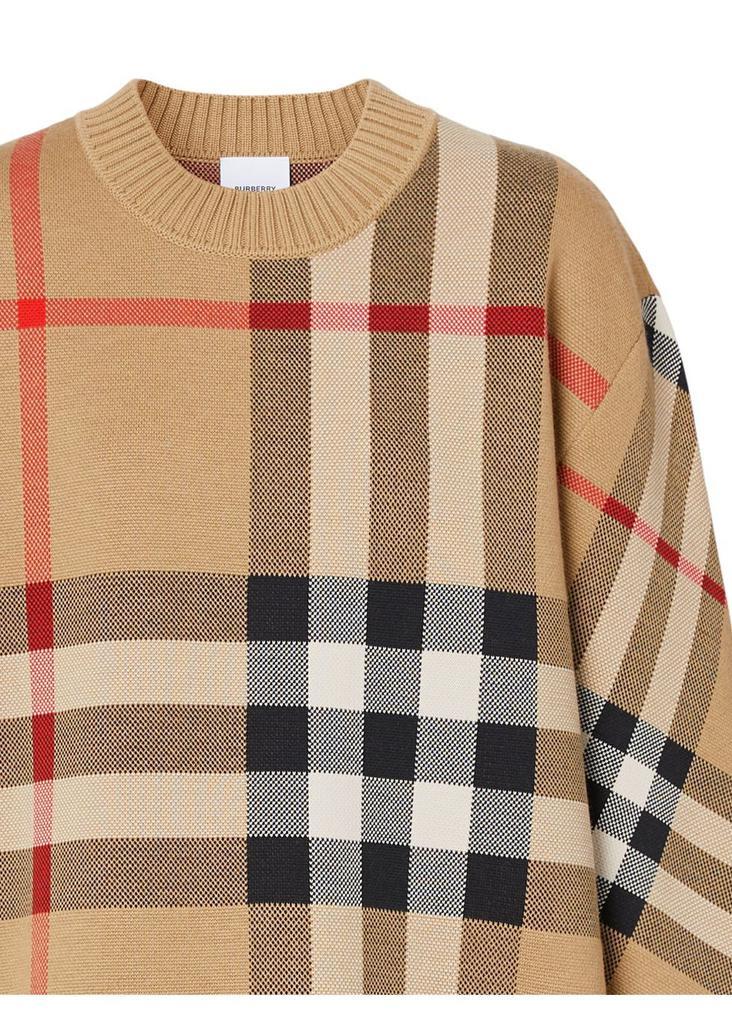 商品Burberry|Check technical wool jacquard sweater,价格¥6047,第6张图片详细描述
