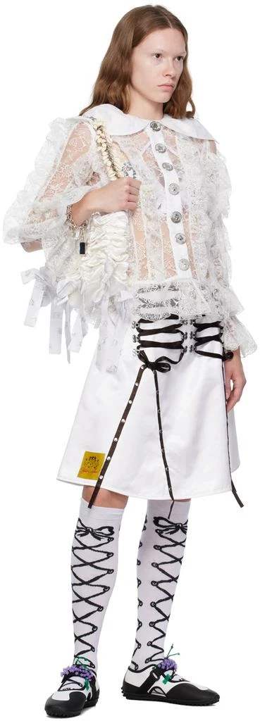 商品CHOPOVA LOWENA|White Wipe Out Miniskirt,价格¥2134,第4张图片详细描述