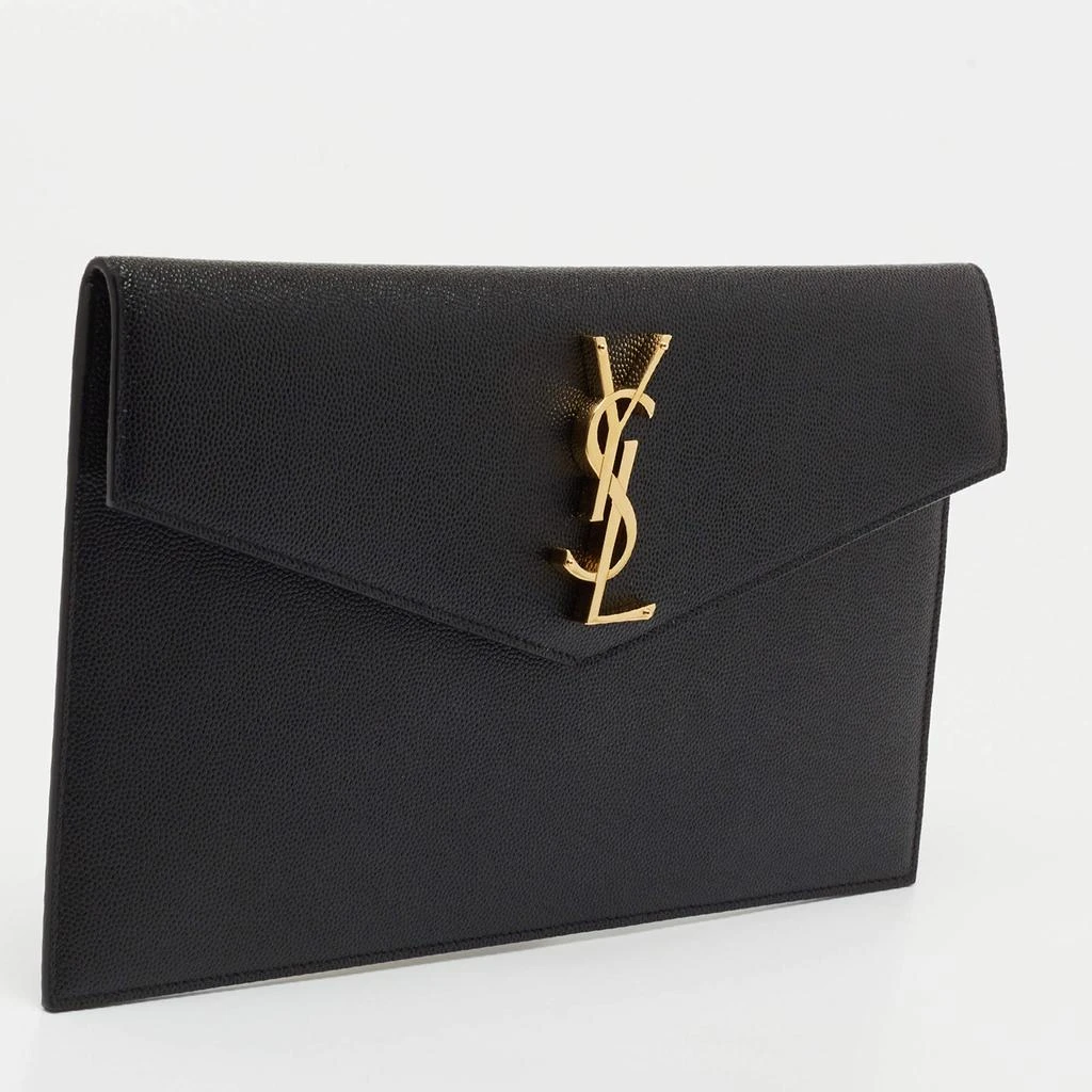 商品[二手商品] Yves Saint Laurent|Saint Laurent Black Grained Leather Medium Uptown Clutch,价格¥4567,第3张图片详细描述