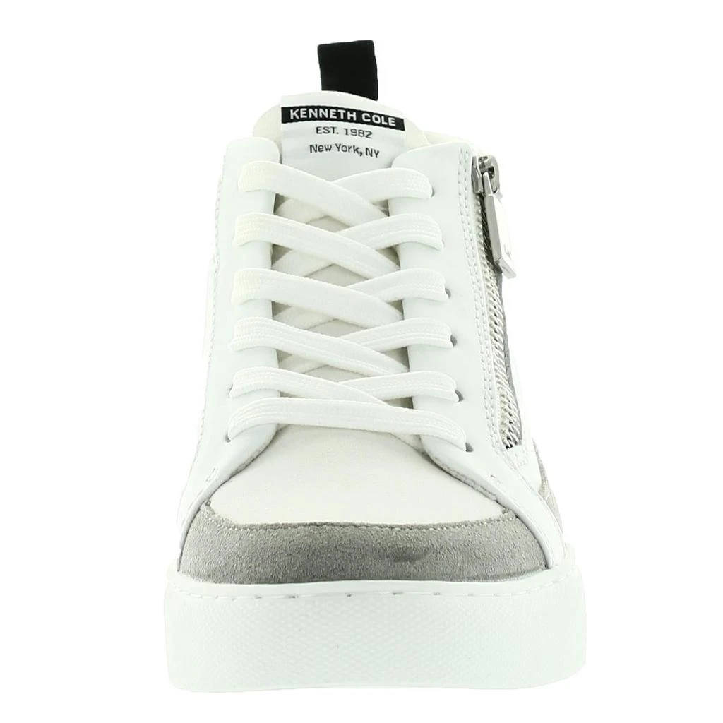 商品Kenneth Cole|Kam Mid Top Zip Womens Leather Lace Up Casual and Fashion Sneakers,价格¥368-¥1082,第3张图片详细描述