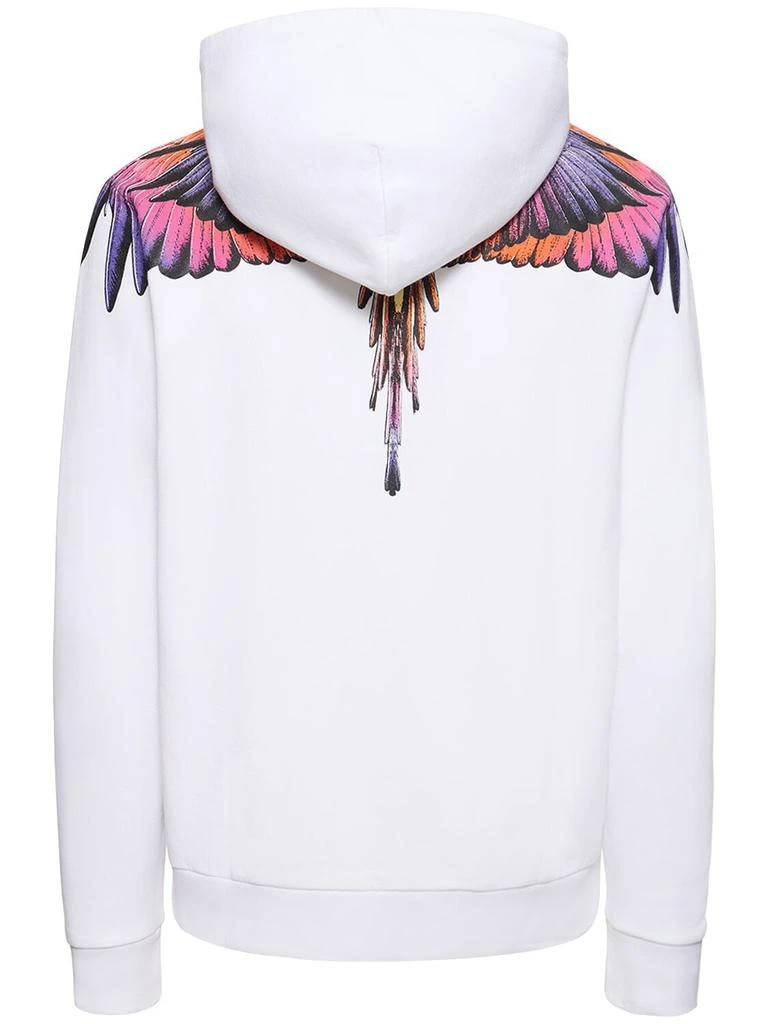 商品Marcelo Burlon|Icon Wings Print Cotton Hoodie,价格¥3023,第4张图片详细描述