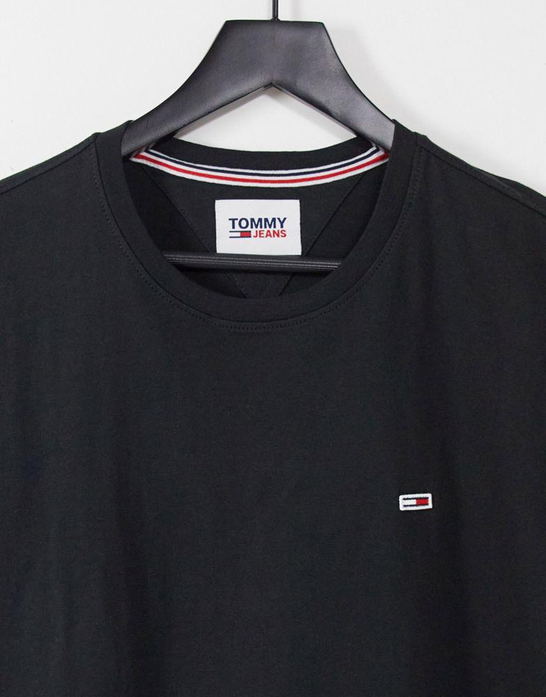 Tommy Jeans flag logo t-shirt in black商品第3张图片规格展示
