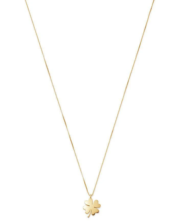 商品Bloomingdale's|Clover Pendant Necklace in 14K Yellow Gold, 18" - Exclusive,价格¥4538,第1张图片详细描述