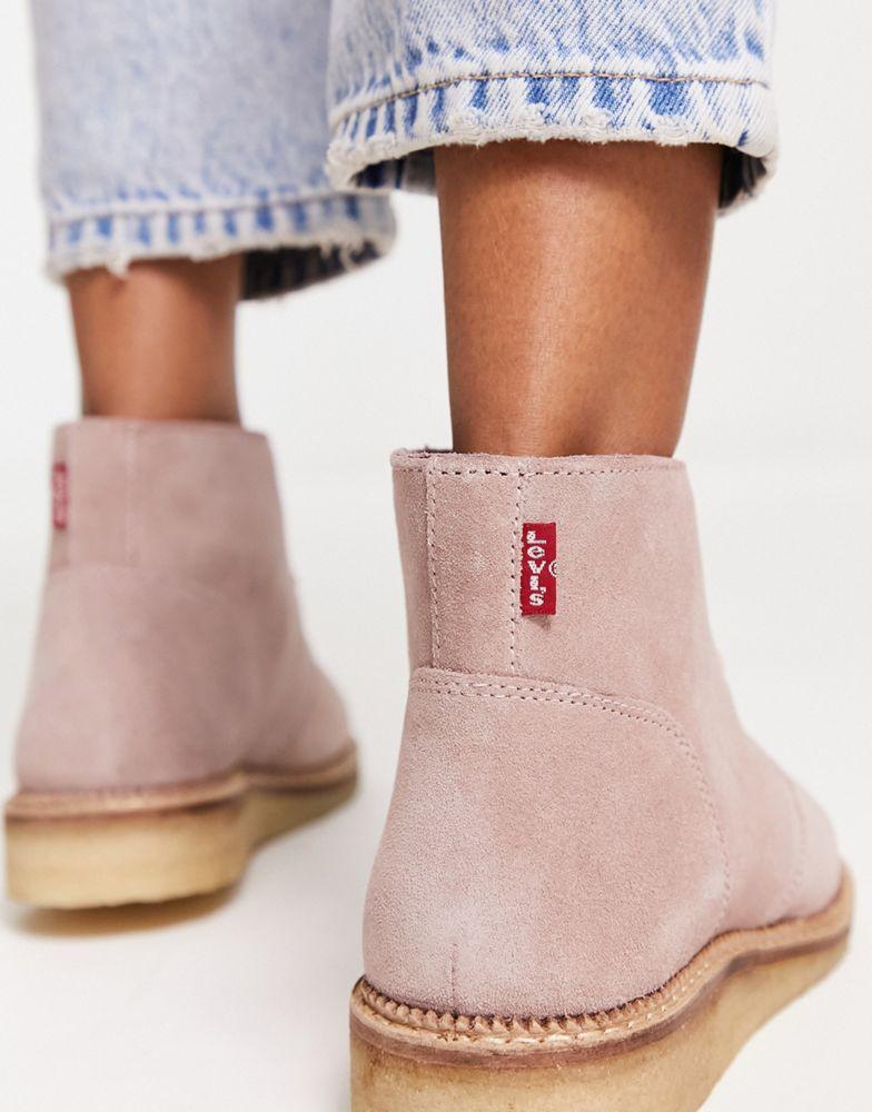 Levi's Bern suede boots in pink商品第2张图片规格展示