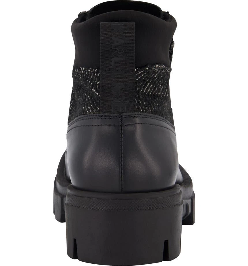 商品Karl Lagerfeld Paris|Mixed Media Lug Sole Combat Boot,价格¥746,第2张图片详细描述