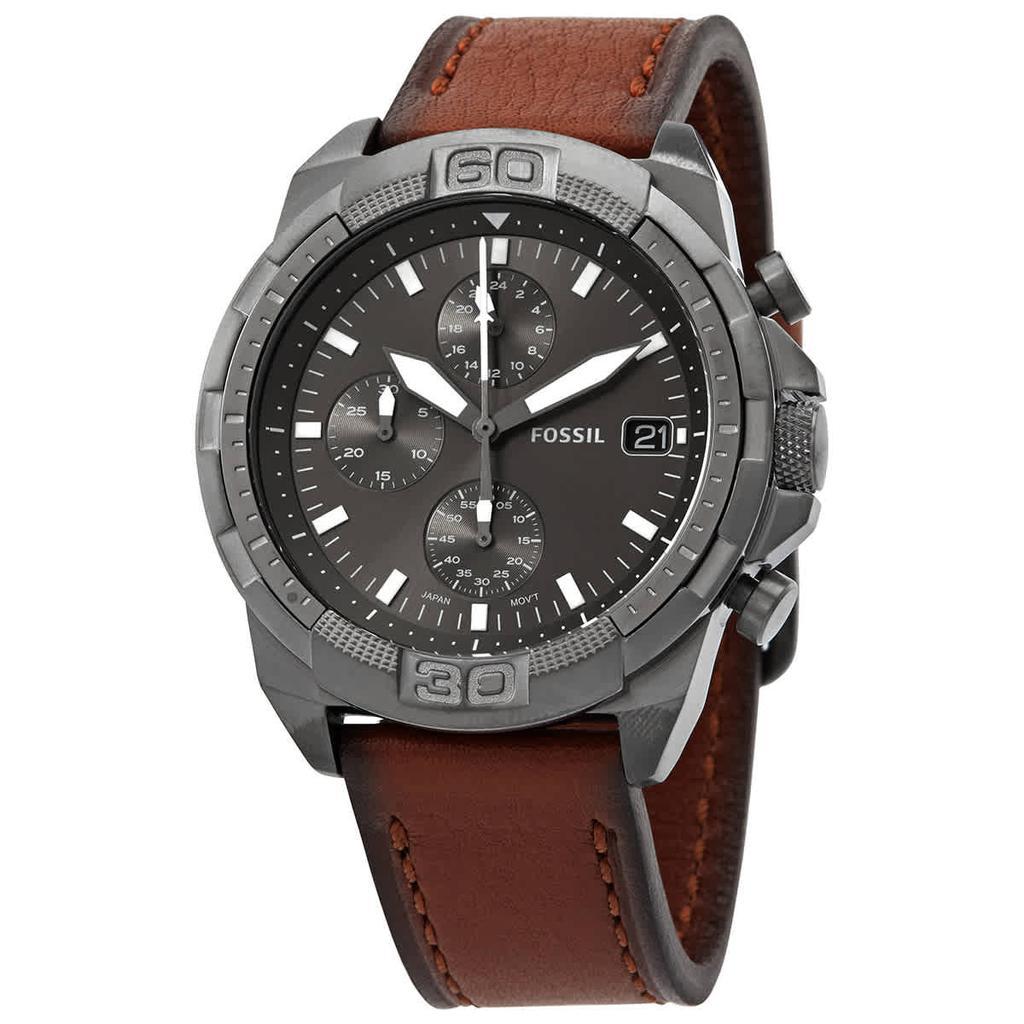 商品Fossil|Bronson Chronograph Quartz Grey Dial Mens Watch FS5855,价格¥694,第1张图片