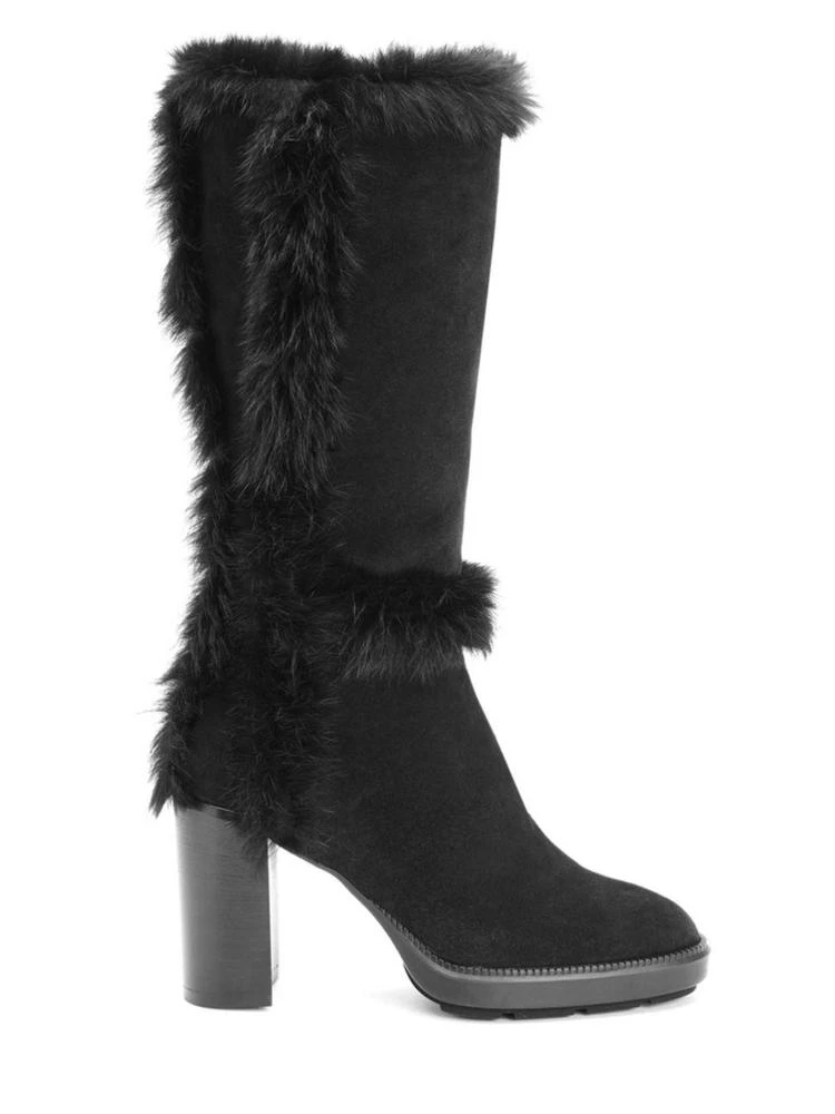 商品Aquatalia|Imelda Shearling & Suede Mid-Calf Boots,价格¥2685,第4张图片详细描述