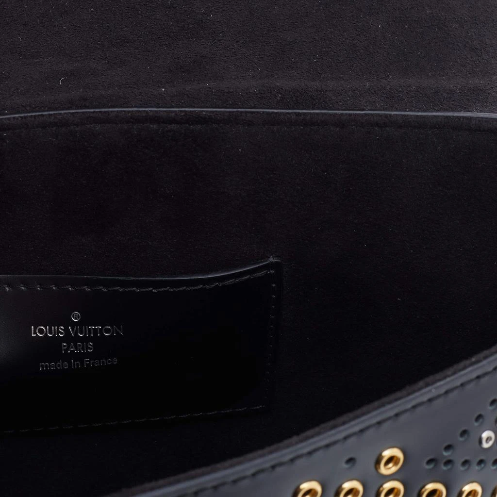 Louis Vuitton Black Leather Limited Edition Grommet Embellished Twist MM Bag 商品