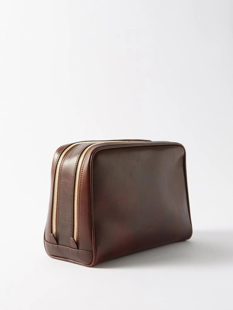 商品Brunello Cucinelli|Logo-print leather washbag,价格¥12048,第2张图片详细描述