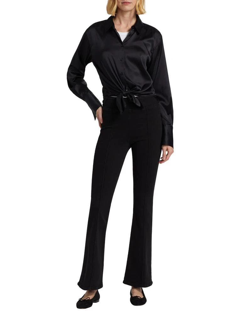 商品FRAME|The Jetset Flare Pintuck Jeans,价格¥1018,第2张图片详细描述