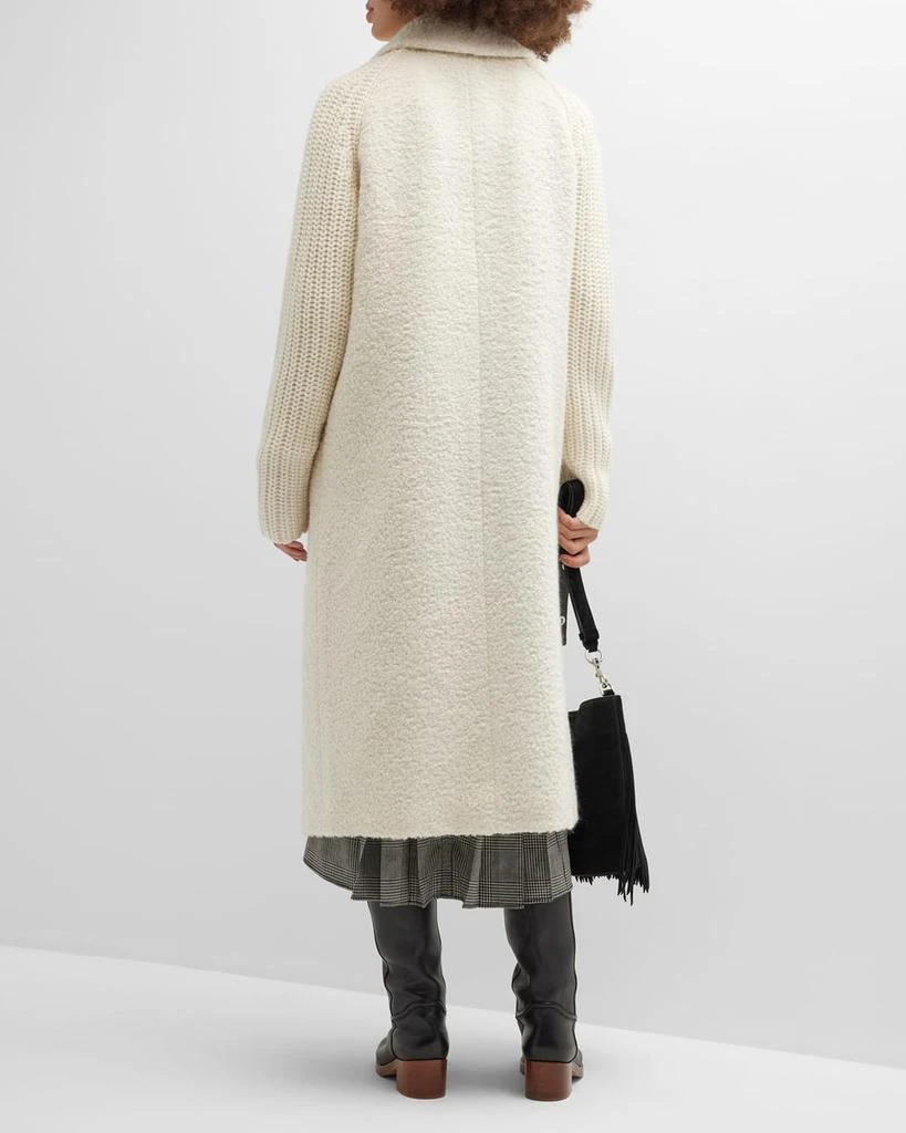 商品Gabriela Hearst|Charles Alpaca Fur Cashmere-Knit Coat,价格¥10491,第4张图片详细描述