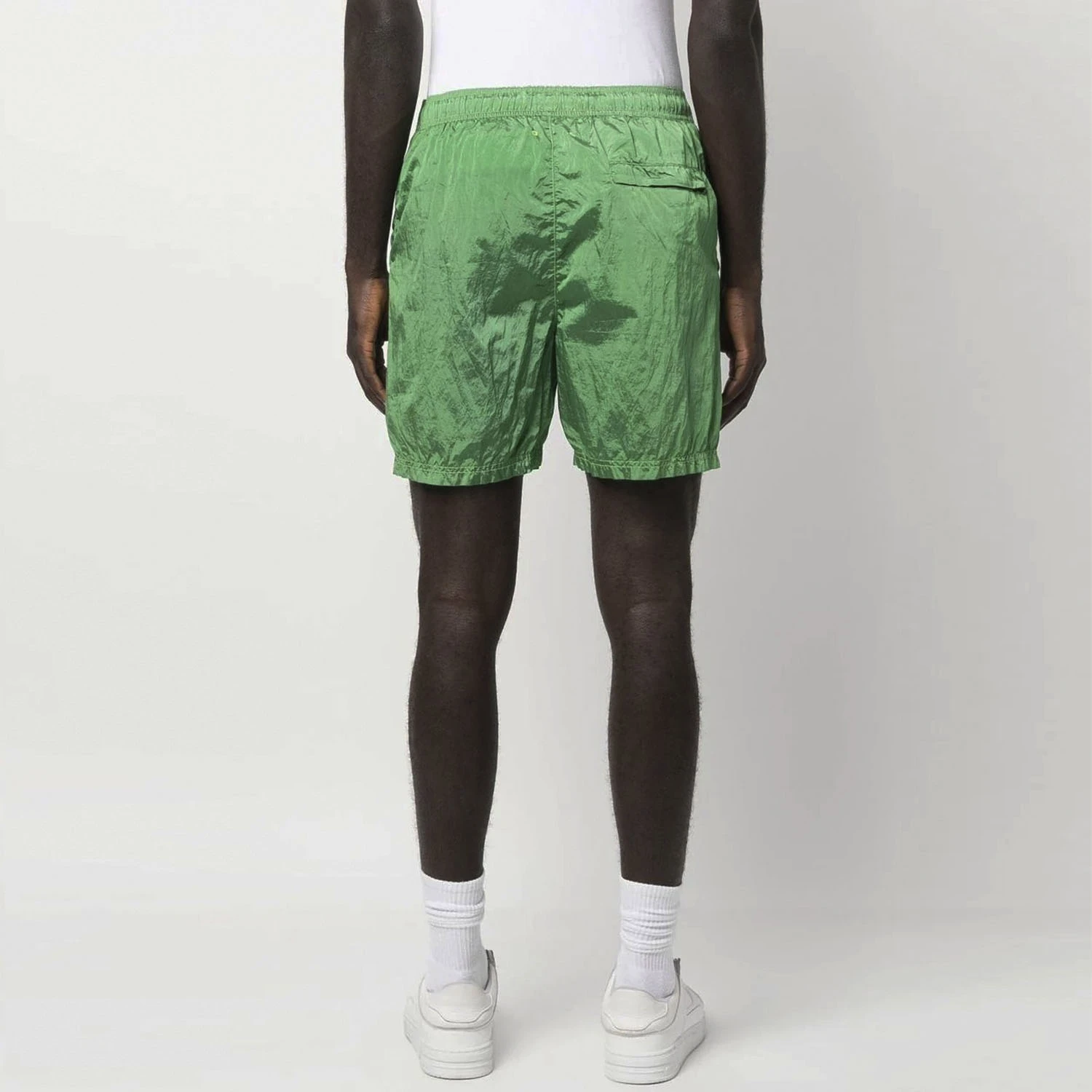 商品[国内直发] Stone Island|石头岛 纯色品牌Logo徽标松紧休闲短裤 男款 绿色,价格¥1275,第5张图片详细描述