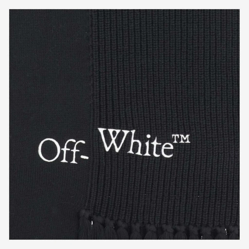 商品Off-White|OFF-WHITE ASYMMETRICAL COTTON AND CASHMERE BLEND SCARF,价格¥2371,第3张图片详细描述