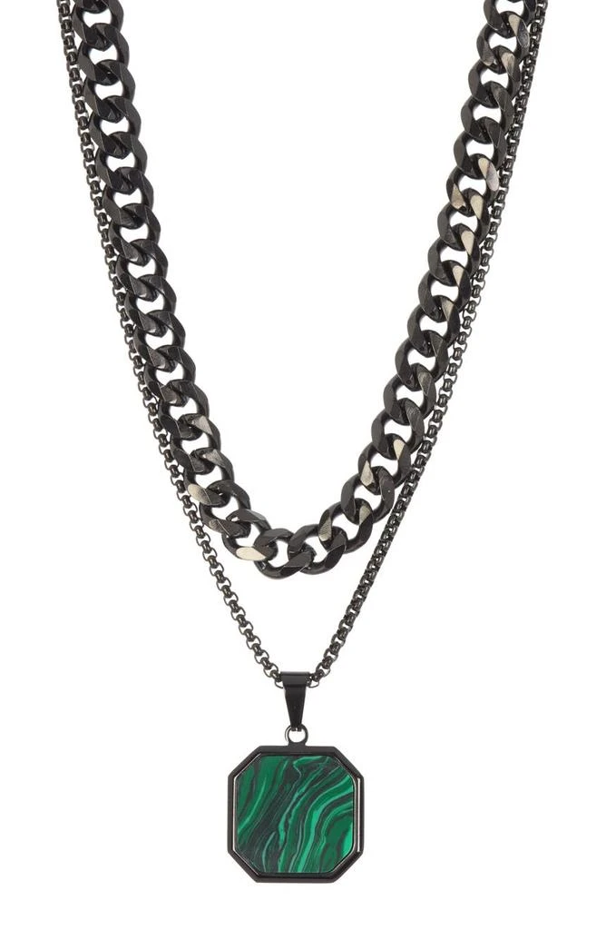商品Maison Kitsune|Layered Chain Pendant Necklace,价格¥107,第1张图片