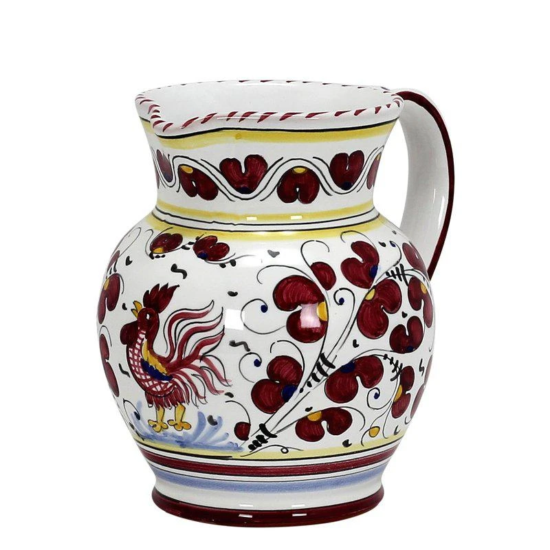 商品Artistica - Deruta of Italy|ORVIETO RED ROOSTER: Traditional Deruta Pitcher,价格¥967,第1张图片