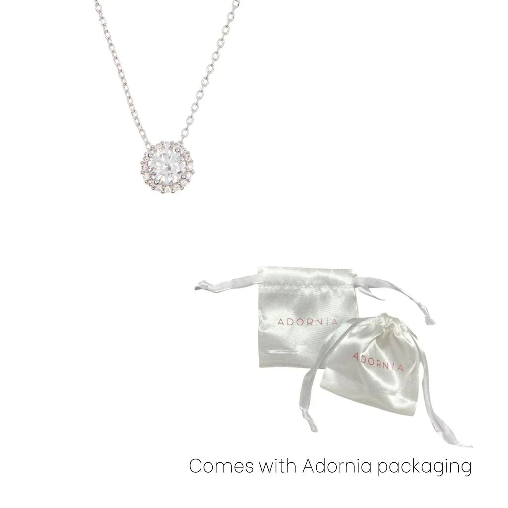 商品ADORNIA|Swarovski Crystal Halo Necklace silver,价格¥145,第3张图片详细描述