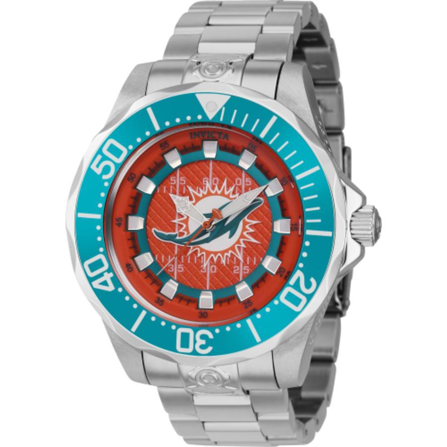 商品Invicta|Invicta NFL Miami Dolphins Orange Dial Mens Watch 42128,价格¥1094,第1张图片