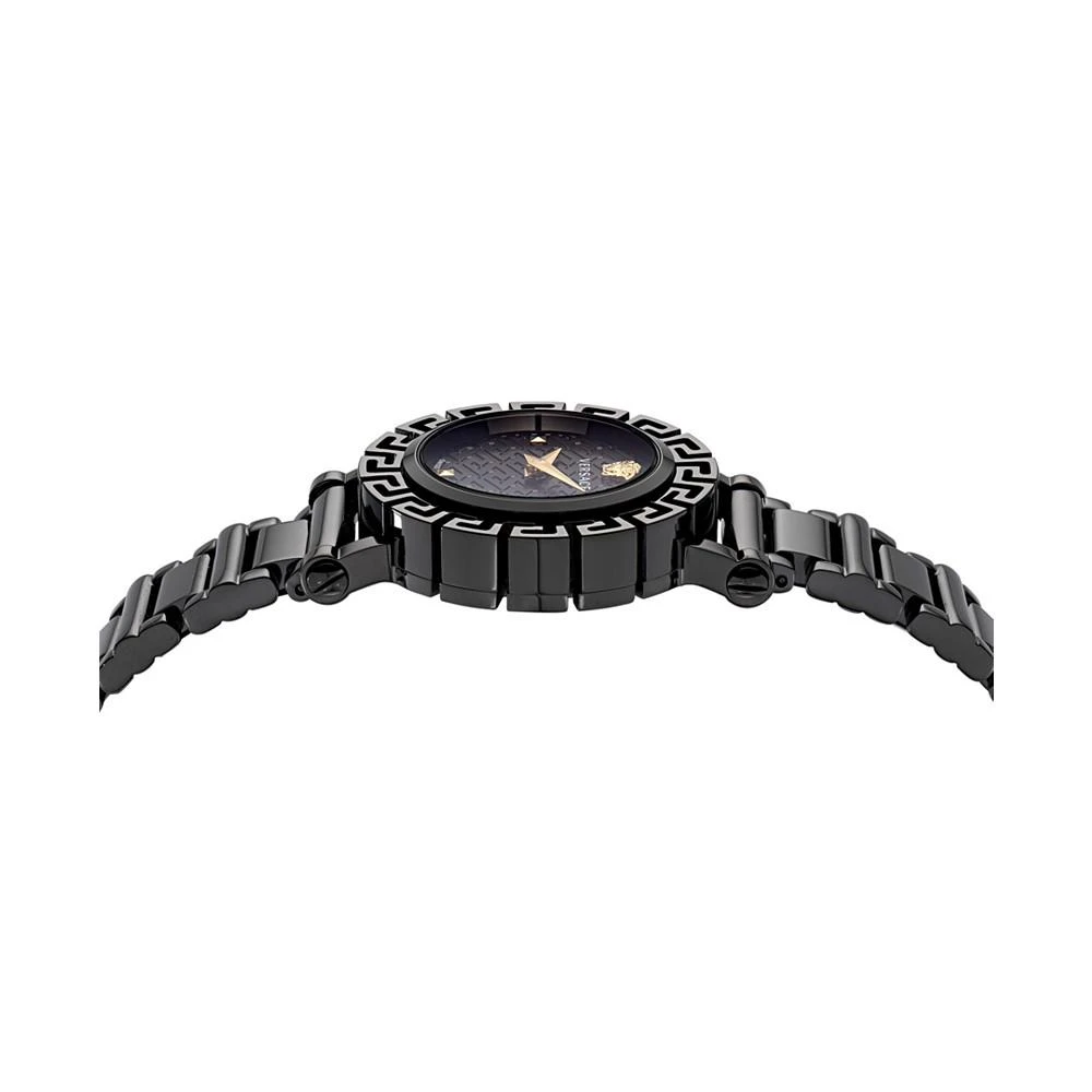 商品Versace|Women's Swiss Greca Glam Black Ion Plated Stainless Steel Bracelet Watch 30mm,价格¥9989,第2张图片详细描述