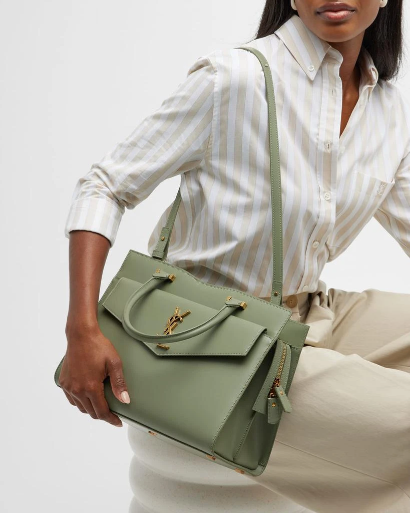 商品Yves Saint Laurent|Uptown Medium Leather Top-Handle Bag,价格¥22359,第2张图片详细描述