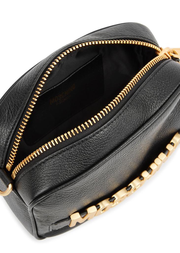 商品Moschino|Black logo leather cross-body bag,价格¥5757,第6张图片详细描述