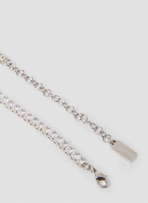 Crystal Heart Necklace in Silver商品第3张图片规格展示