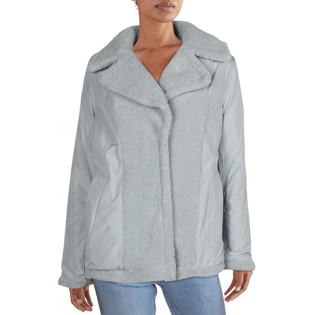 商品Kensie|Kensie Women's Short Faux Fur Teddy Coat with Oversized Notch Lapel,价格¥129,第4张图片详细描述