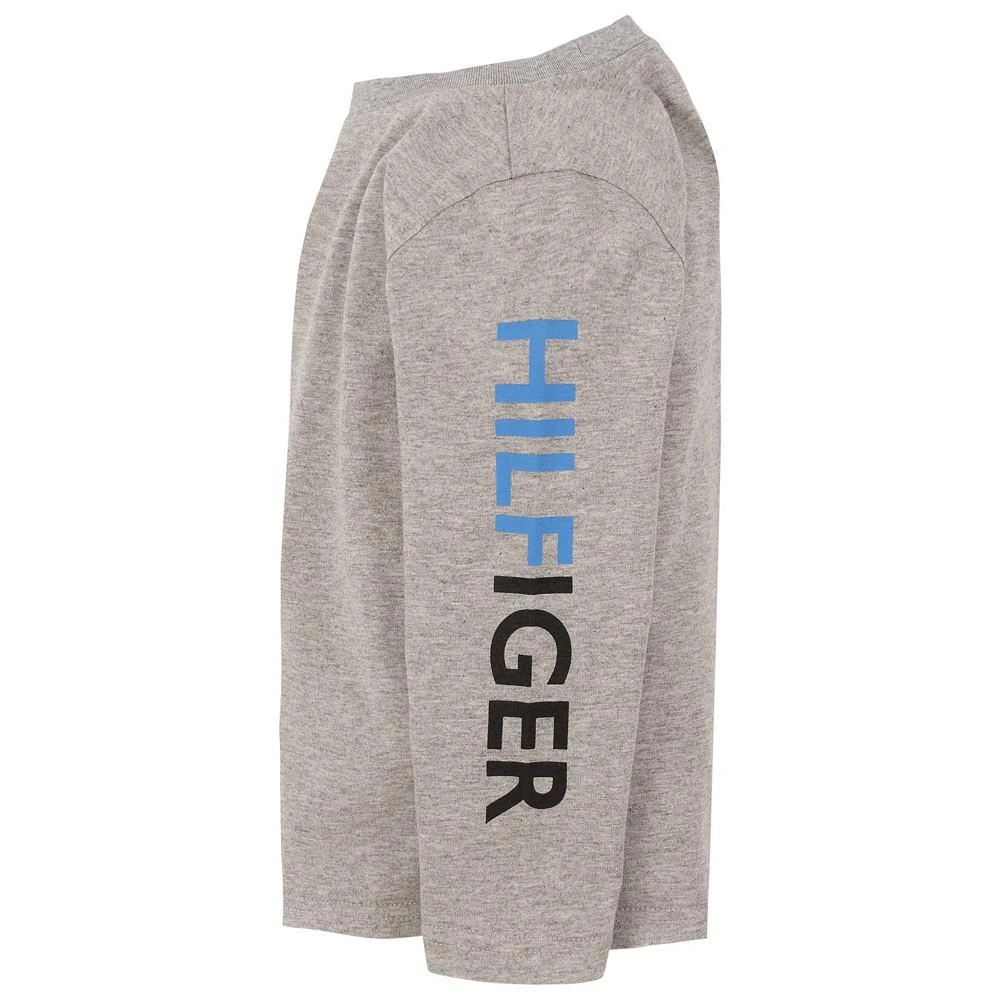 商品Tommy Hilfiger|Toddler Boys Logo T-shirt, Signature-Tape Puffer Vest and Joggers Set, 3 Piece,价格¥673,第2张图片详细描述