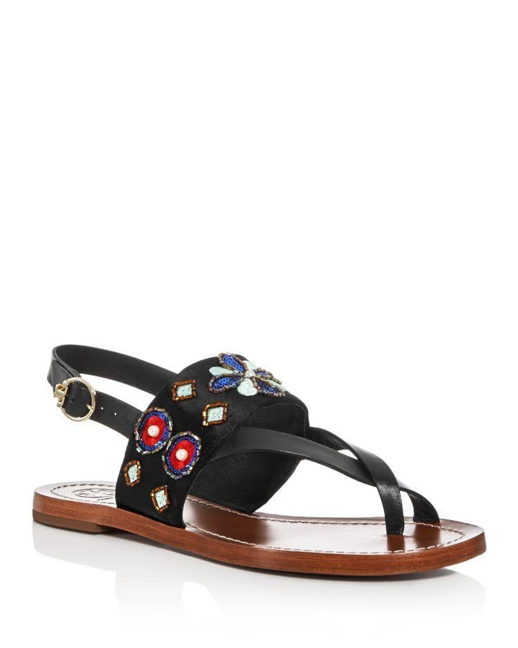 商品Tory Burch|Women's Estella Embellished Slingback Sandals,价格¥1323,第1张图片