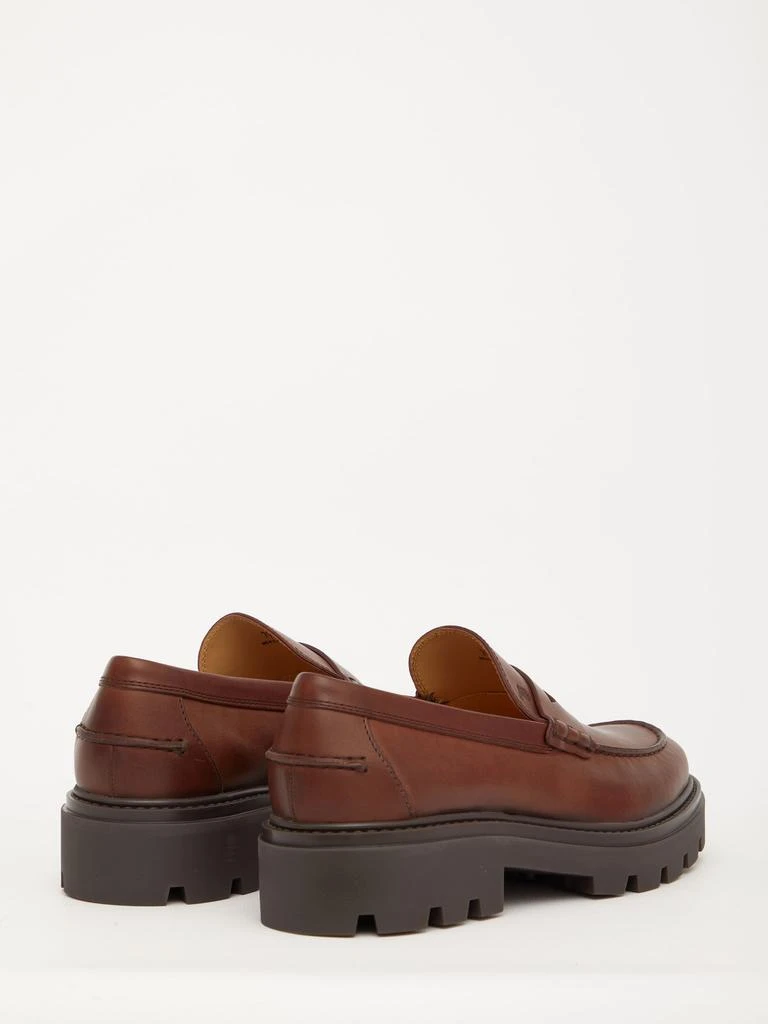 商品Tod's|Tod's Brown Leather Loafers,价格¥3028,第3张图片详细描述