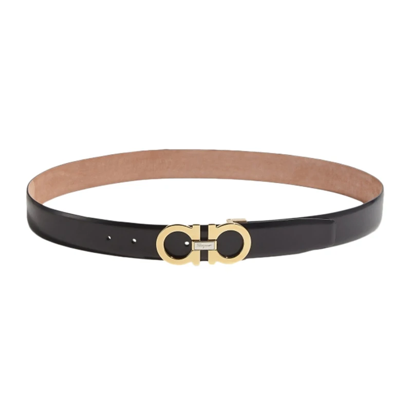 SALVATORE FERRAGAMO 黑色男士腰带 67-9493-723890【包装随机，部分无包装盒】 商品