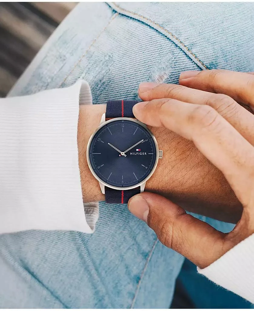 商品Tommy Hilfiger|Men's Navy Nylon Strap Watch 43mm,价格¥514,第5张图片详细描述