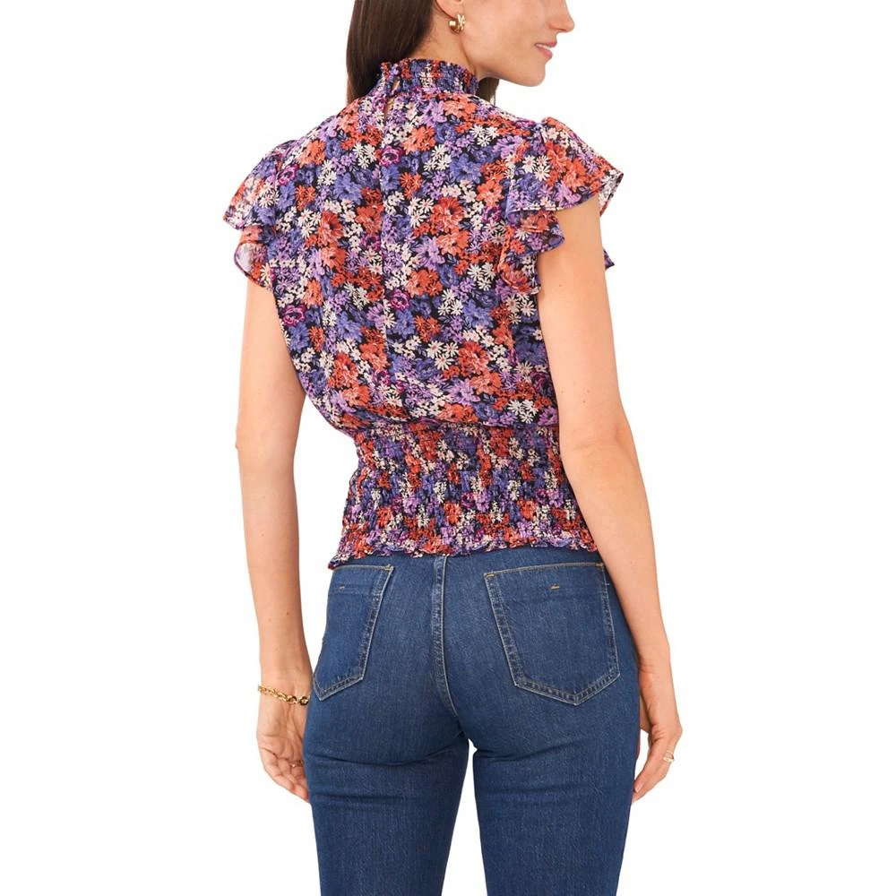 商品1. State|Women's Flutter Short Sleeve Smocked Neck Top,价格¥155,第2张图片详细描述