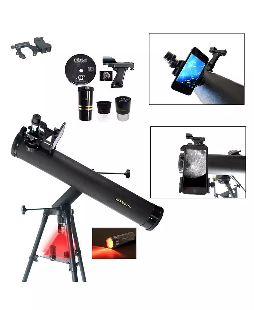 商品Cassini|800 X 80 Telescope with Red Led Observation Light and Smartphone Adapter,价格¥2542,第1张图片