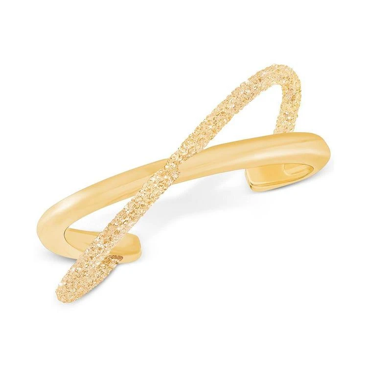 商品Swarovski|Gold-Tone PVD Crystal Dust Crossed Cuff Bracelet,价格¥532,第1张图片