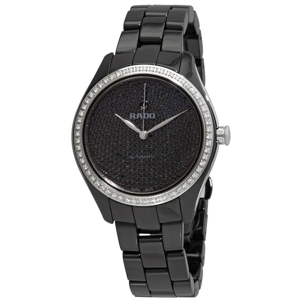 商品Rado|Rado Hyperchrome Automatic Diamond Black Dial Ladies Watch R32482722,价格¥37097,第1张图片