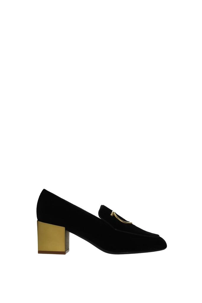 商品Salvatore Ferragamo|Pumps Velvet Black,价格¥2108,第1张图片