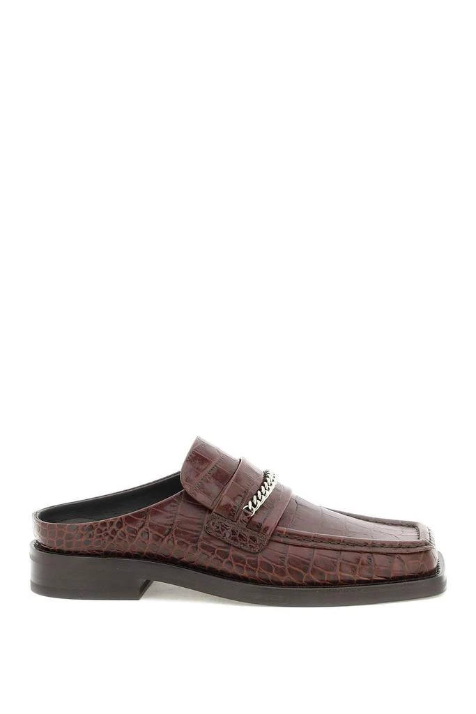 商品Martine Rose|CROCO-EMBOSSED LEATHER LOAFERS MULES,价格¥2436,第1张图片