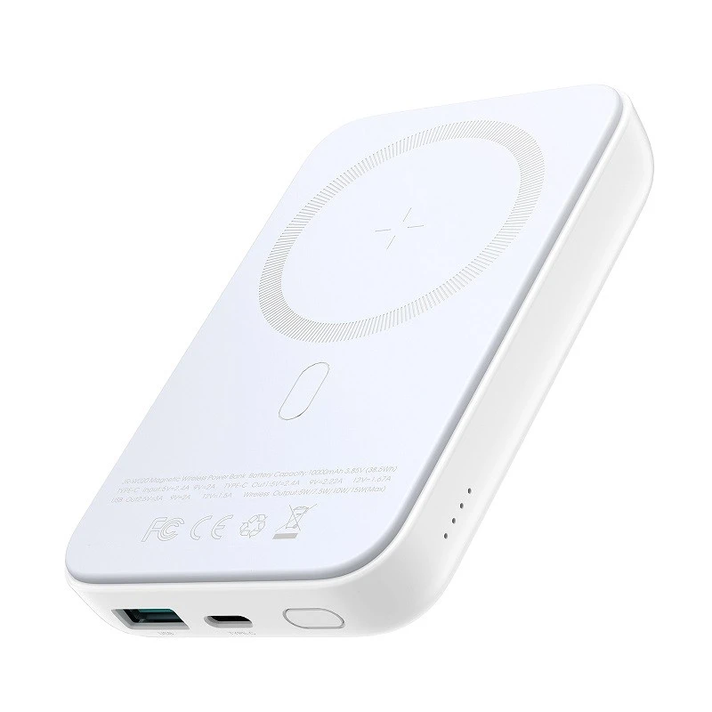 商品[国内直发] JOYROOM|机乐堂 JR-W020磁吸充电宝无线移动电源10000毫安时PD快充轻薄便携款商务外出应急充电宝 白色,价格¥315,第1张图片